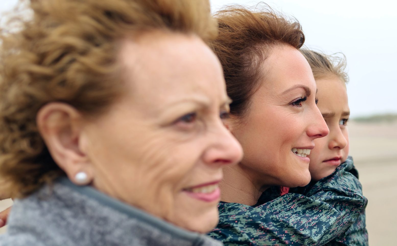 3 women at the seaside