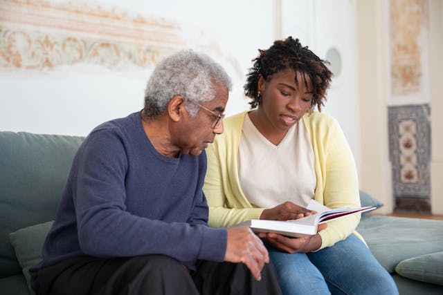 caregiver looking after a patient
