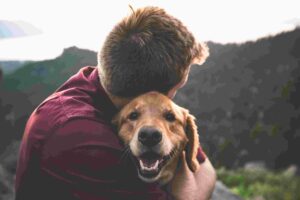 man with a labrador